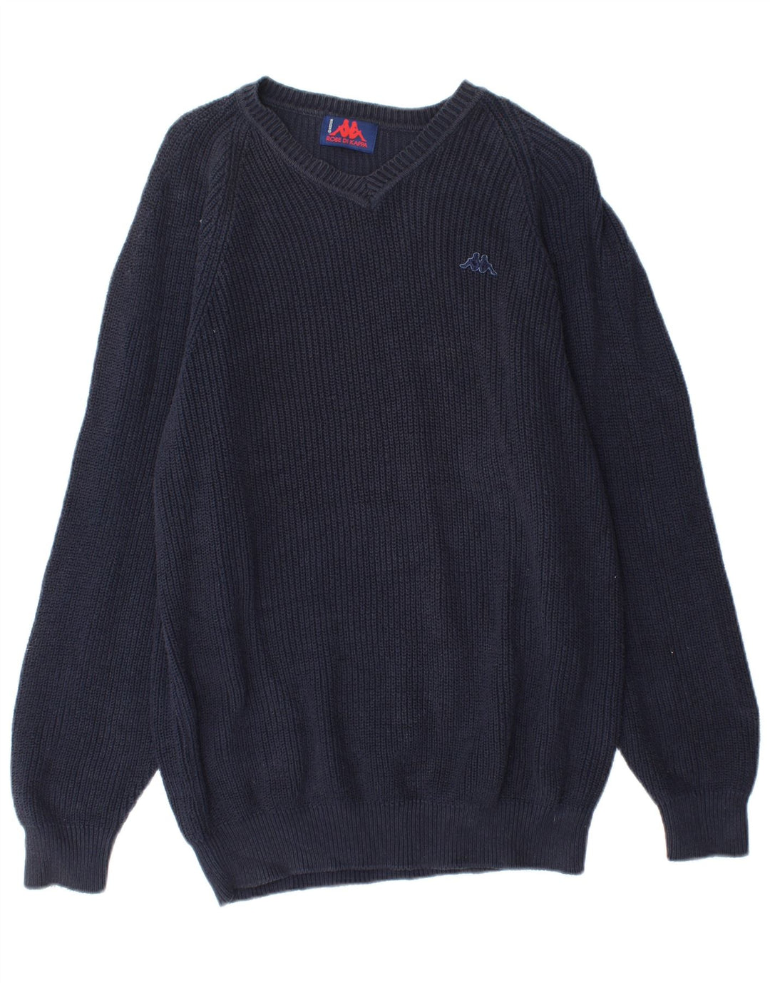 Kappa Pull col V Homme Bleu Marine Moyen Coton