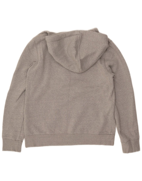 SUPERDRY Pull à capuche graphique pour femme UK 14 Gris moyen Coton