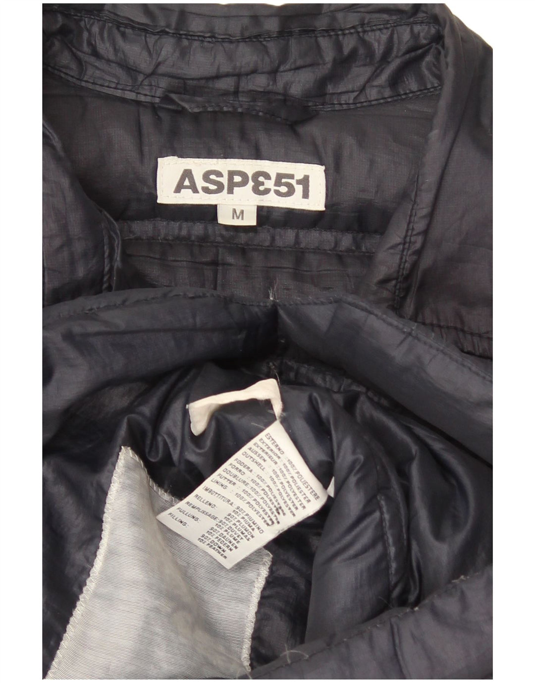Aspesi Veste matelassée pour femme UK 12 Medium Bleu marine Polyester