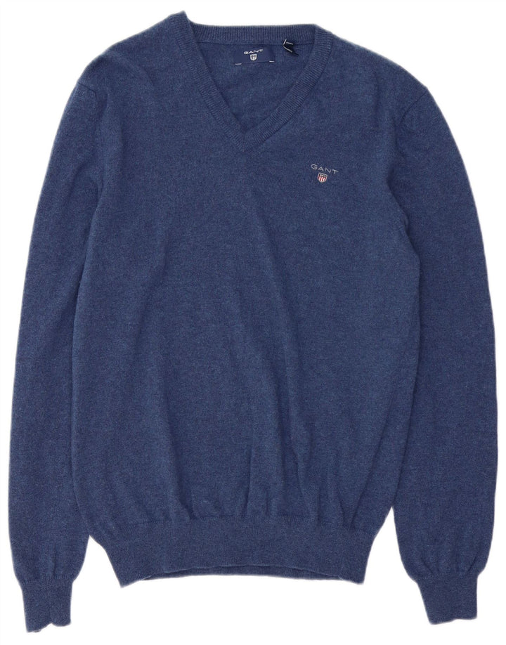 Gant Homme Col V Pull Pull Large Bleu Marine Laine