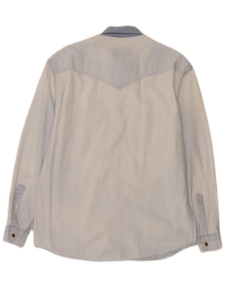 Wampum Chemise En Jean Homme Bleu Moyen
