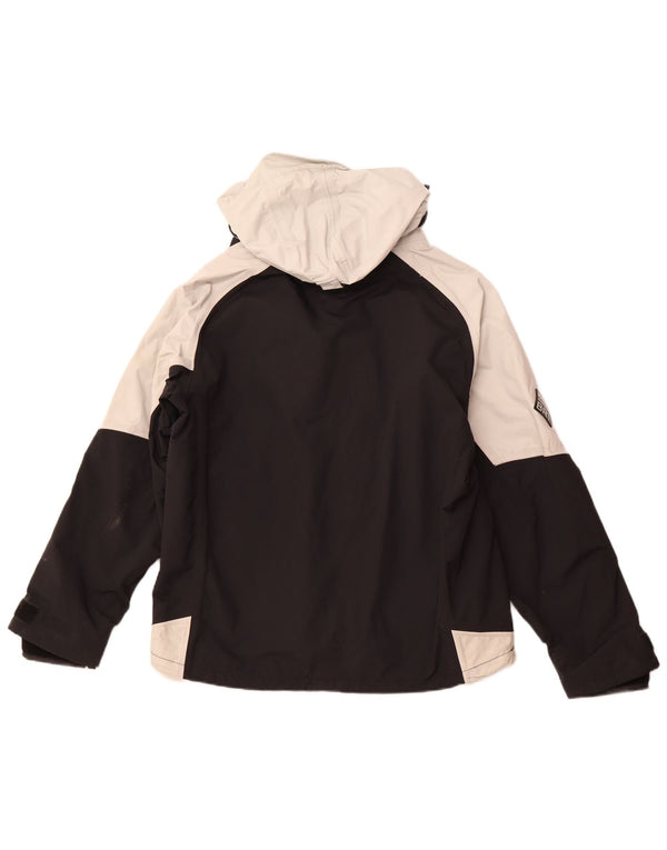 Musto Veste de pluie à capuche pour homme UK 40 Large Noir Colorblock Polyamide