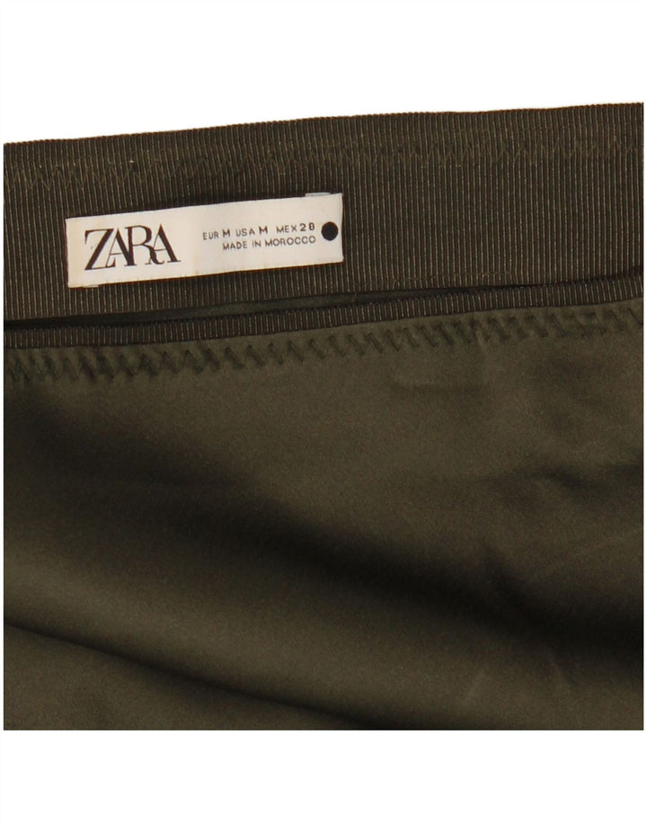 Zara Femme Jupe Maxi Taille Haute Moyen W28 Kaki