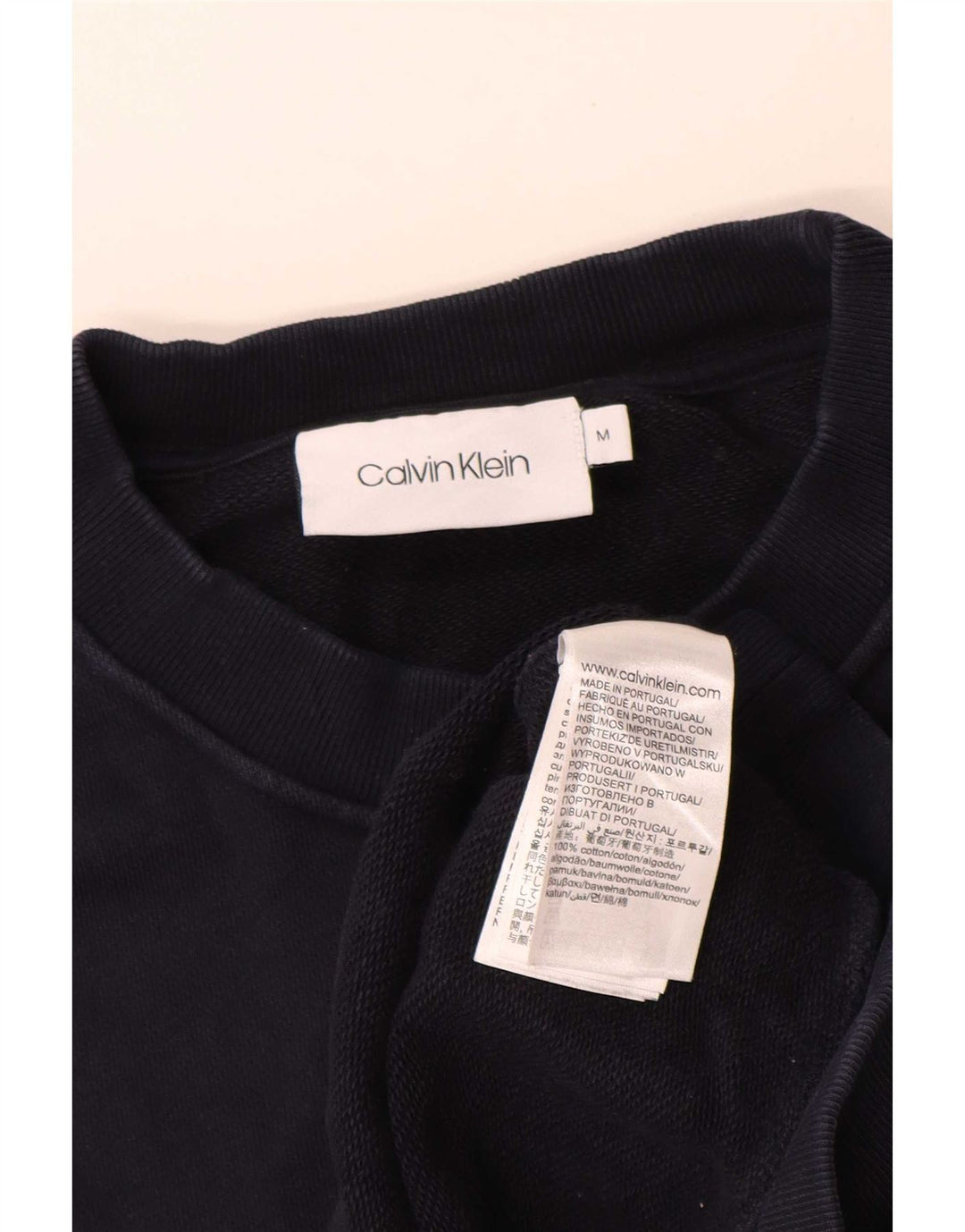 Calvin Klein Sweat-shirt graphique pour homme Bleu marine moyen Colourblock