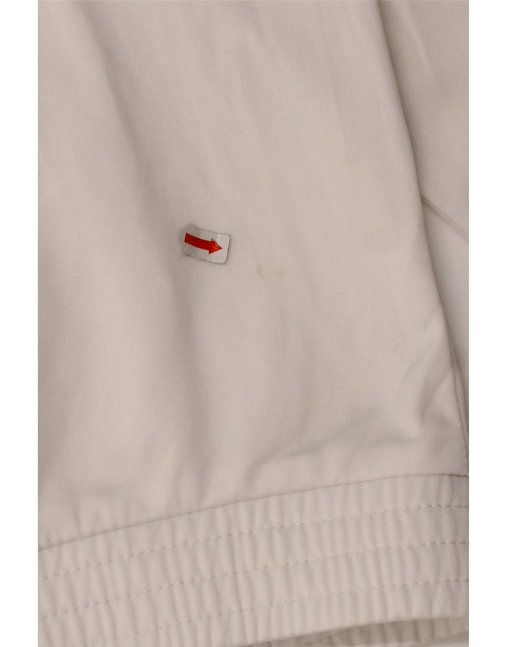 ASICS Veste de survêtement graphique pour homme en polyester color block blanc moyen