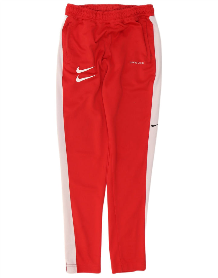 Nike Pantalon de survêtement Swoosh pour homme Petit polyester color block rouge