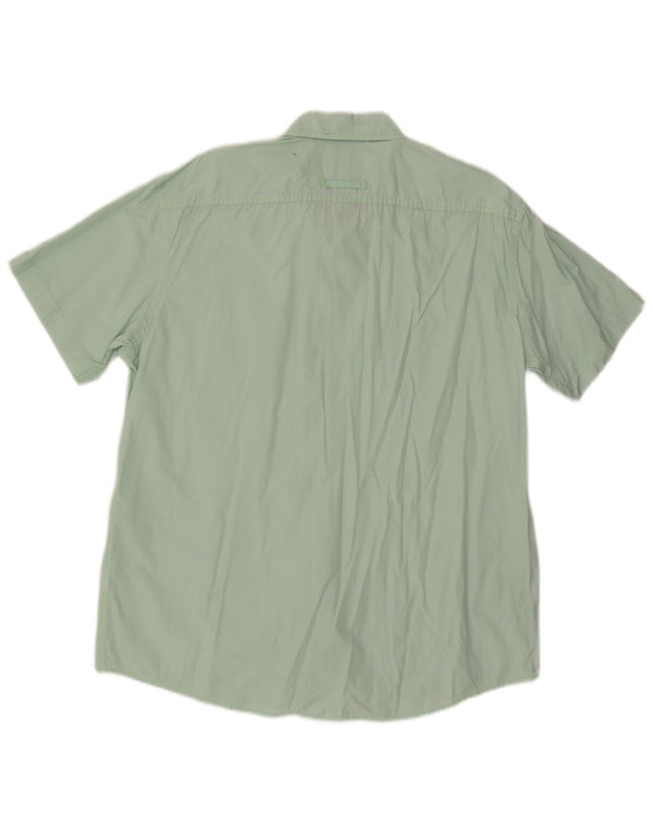 Camel Active Chemise à manches courtes pour hommes, coupe régulière, XL, vert, coton