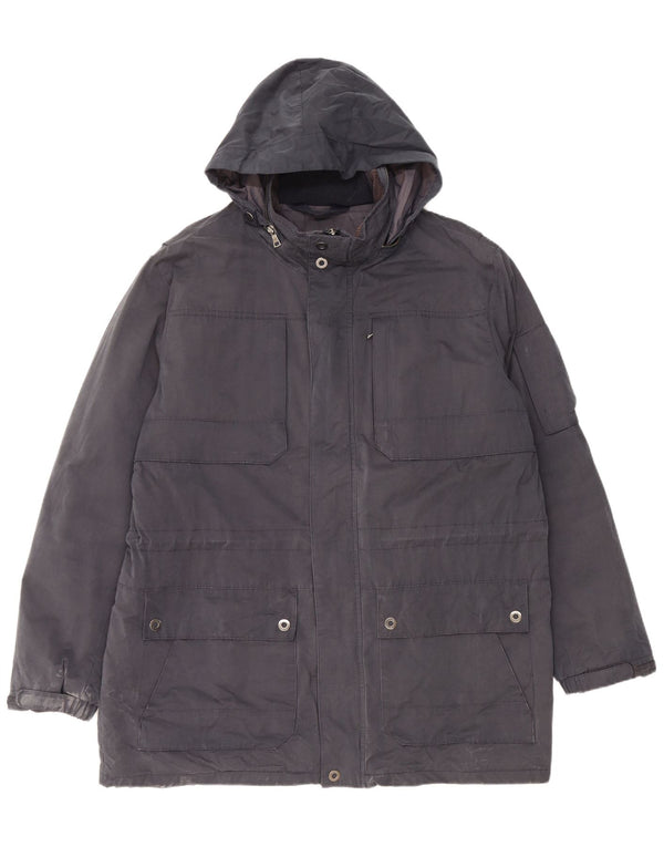 Marks & Spencer Parka à capuche pour homme UK 42 XL Bleu marine Coton