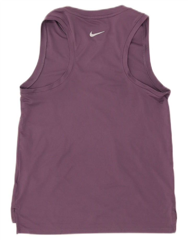 NIKE Débardeur graphique Dri Fit pour femme UK 6 XS Violet Polyester