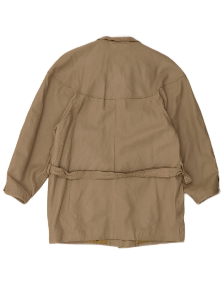 veste en cuir femme vintage EU 40 Beige moyen
