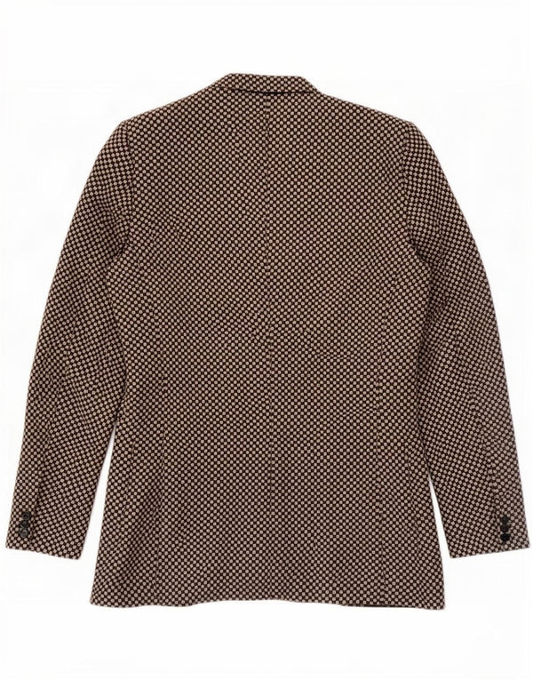 VENTANNI Veste Blazer 3 Boutons Homme IT 52 XL Marron Géométrique