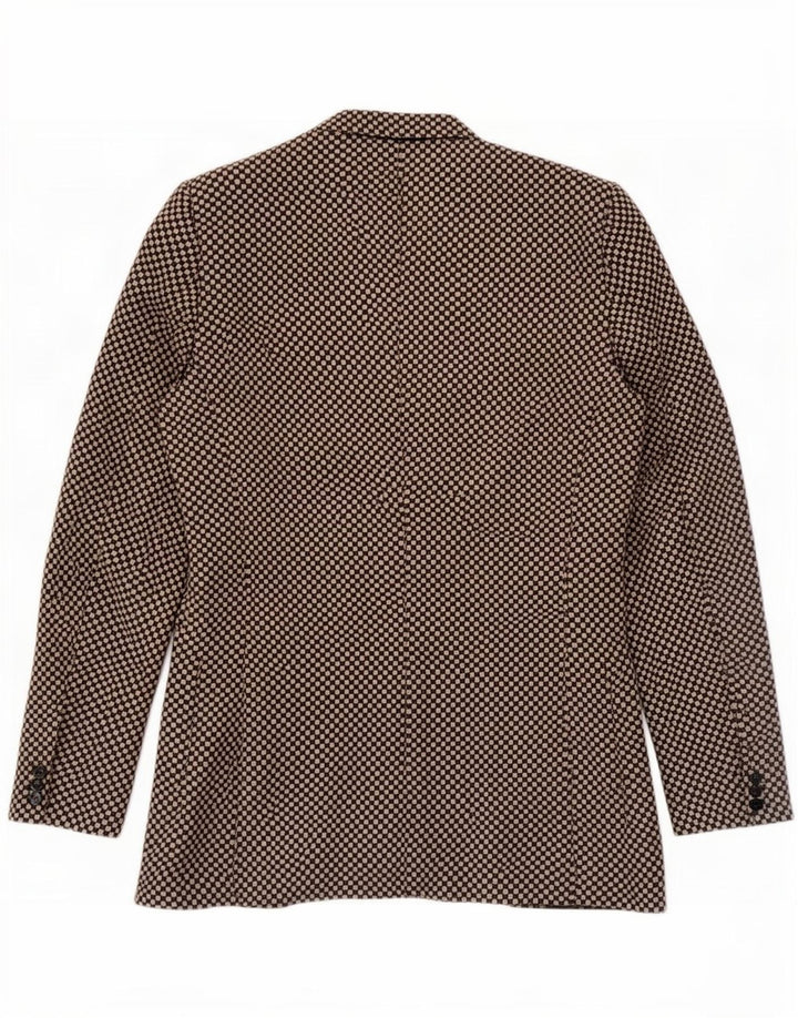 VENTANNI Veste Blazer 3 Boutons Homme IT 52 XL Marron Géométrique