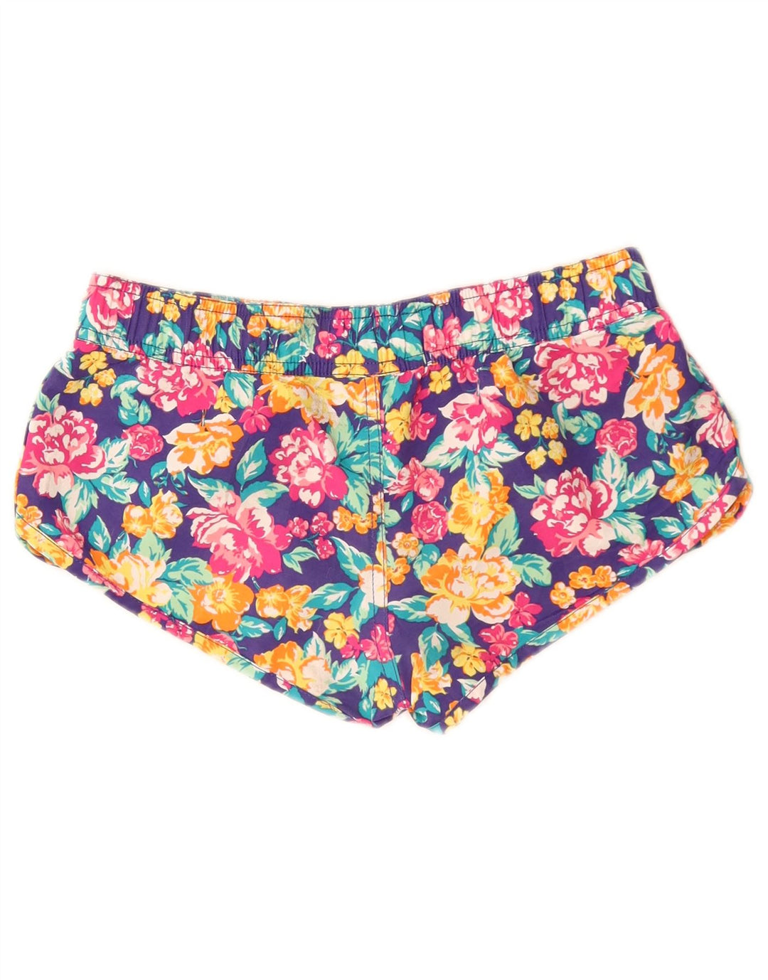 BENETTON Hot Pants Femme W26 Petit Floral Multicolore