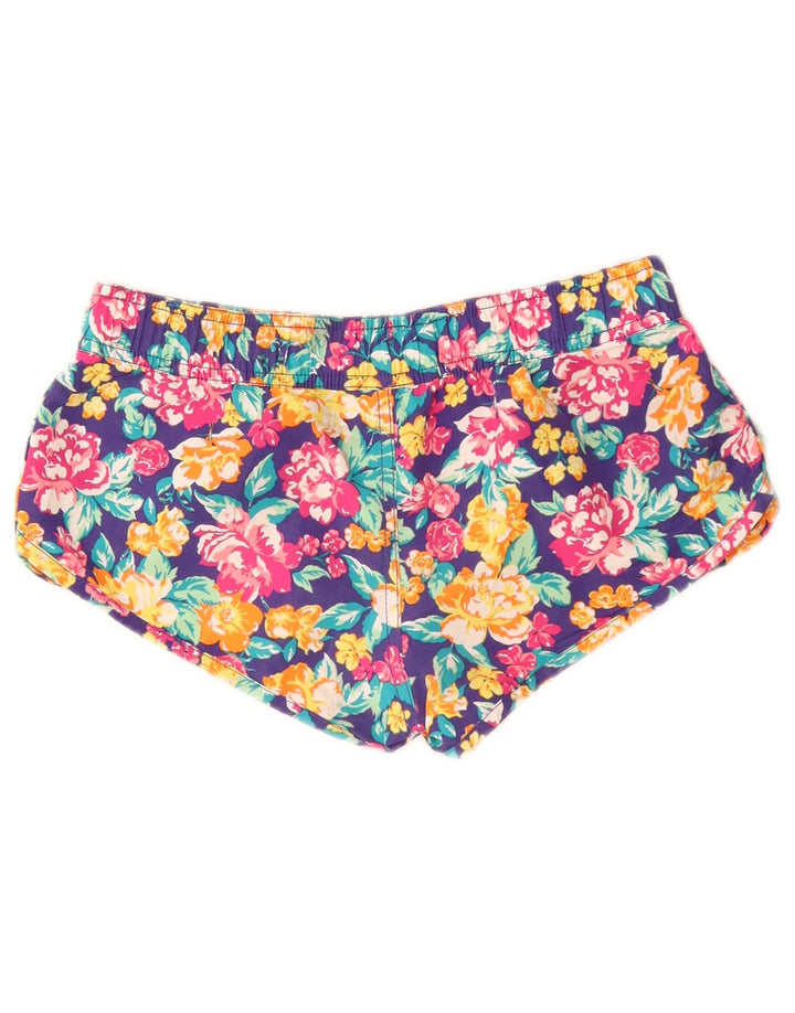 BENETTON Hot Pants Femme W26 Petit Floral Multicolore