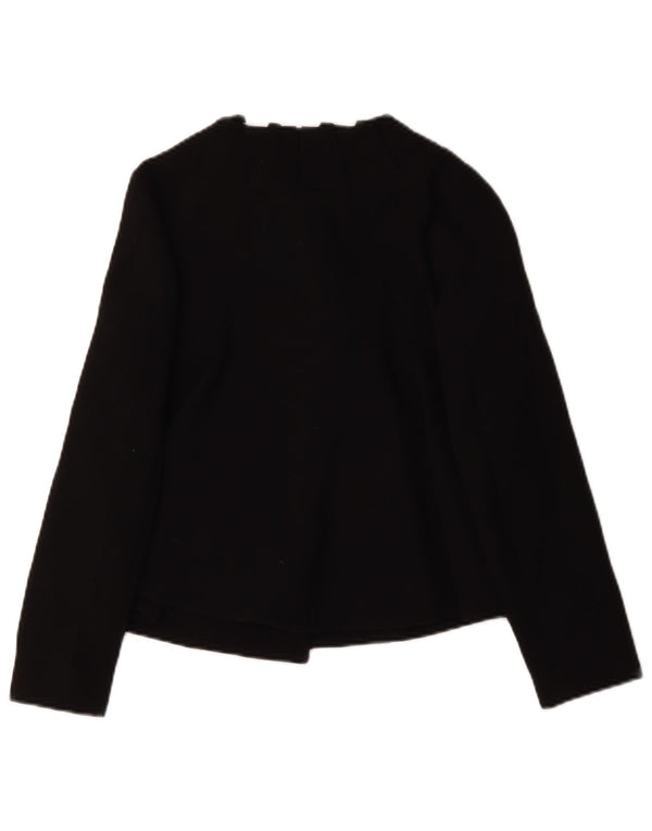 Veste Blazer Femme Vintage IT 40 Petite Laine Noire