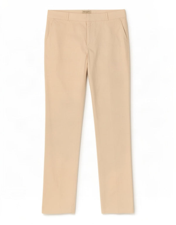 Massimo Dutti Pantalon de costume droit pour femme EU 40 Medium W30 L33 Beige
