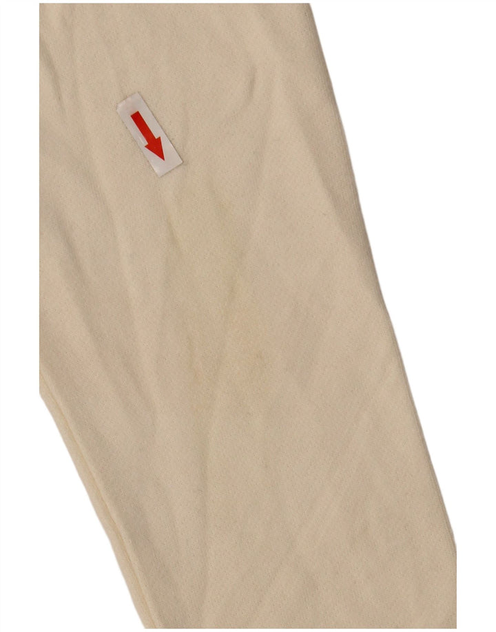 Izod Haut Femme Manches Longues UK 10 Petit Coton Blanc