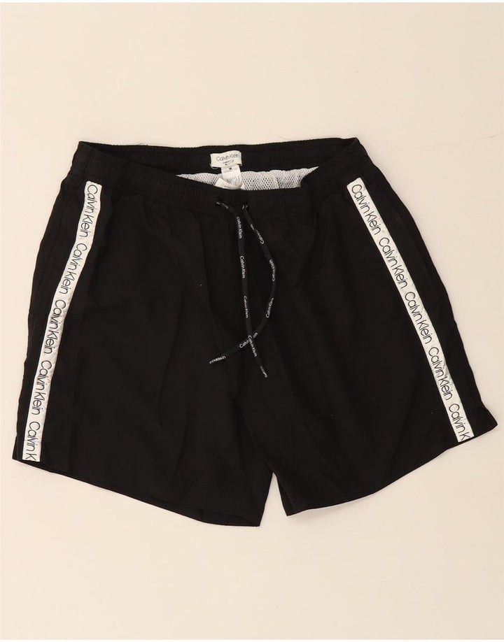 CALVIN KLEIN Short de Bain Graphique Homme XL Noir Colorblock Polyester