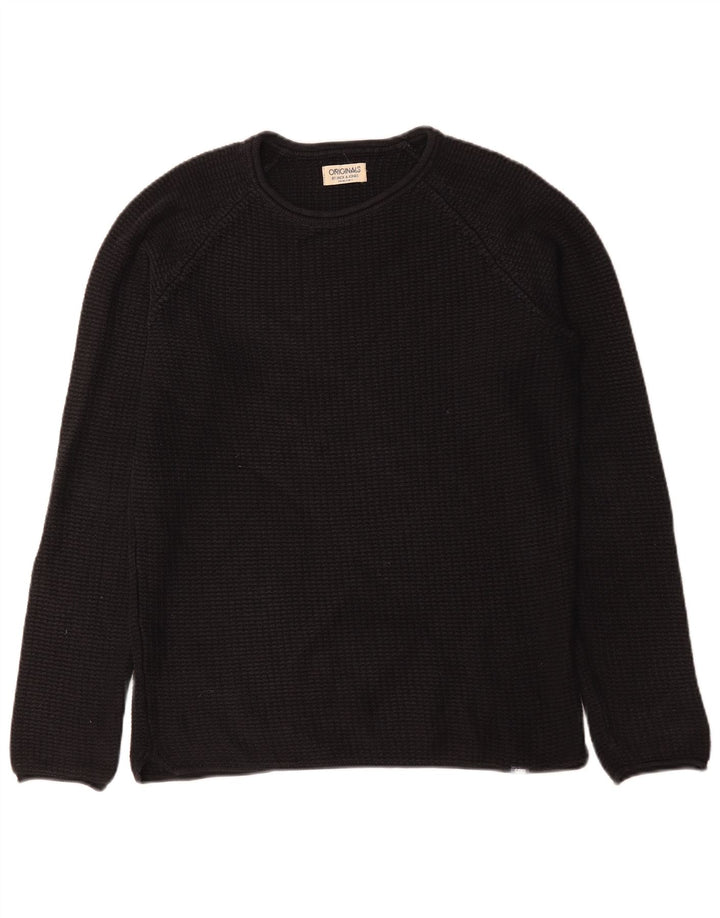 Jack & Jones Pull Col Rond Homme Noir Moyen Coton