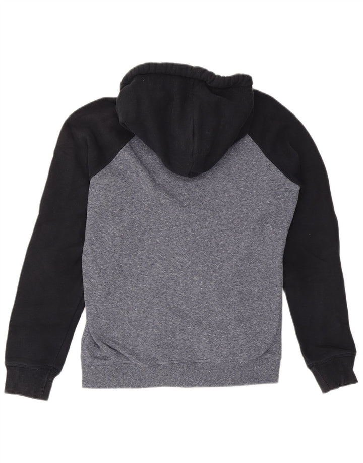 Superdry Pull à capuche zippé en coton color block gris moyen