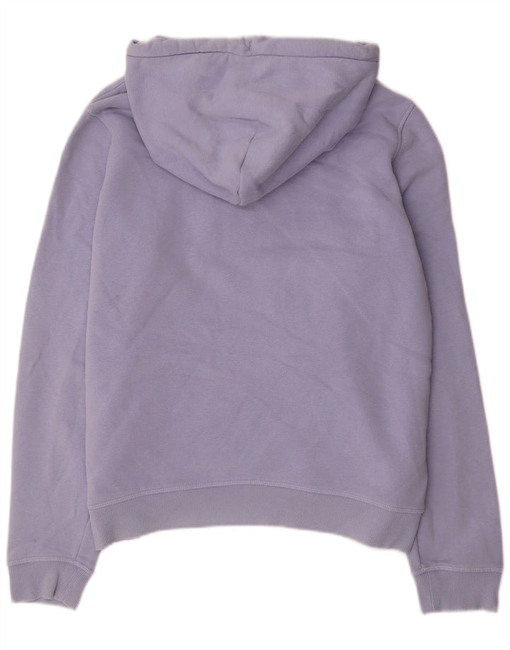 JACK WILLS Pull à capuche graphique pour femme UK 12 Coton violet moyen
