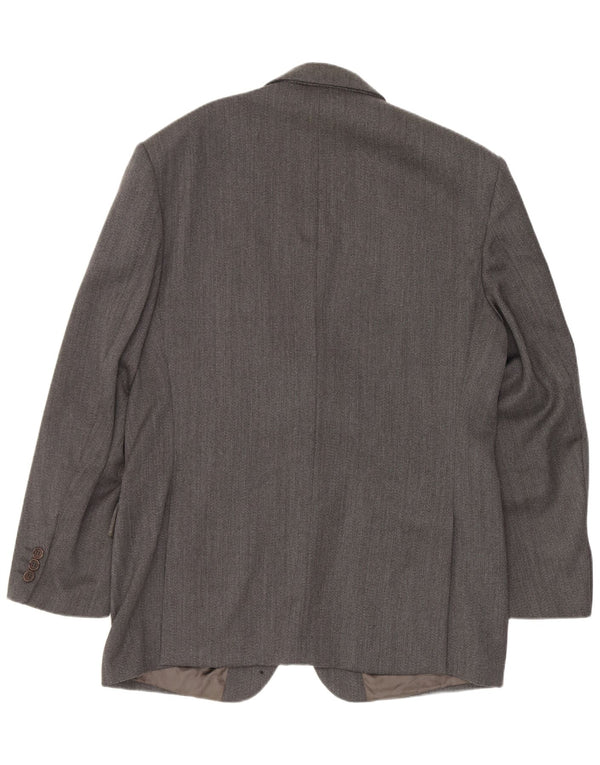 Ferre Veste Blazer 3 Boutons Homme IT 50 Large Gris Laine Vierge