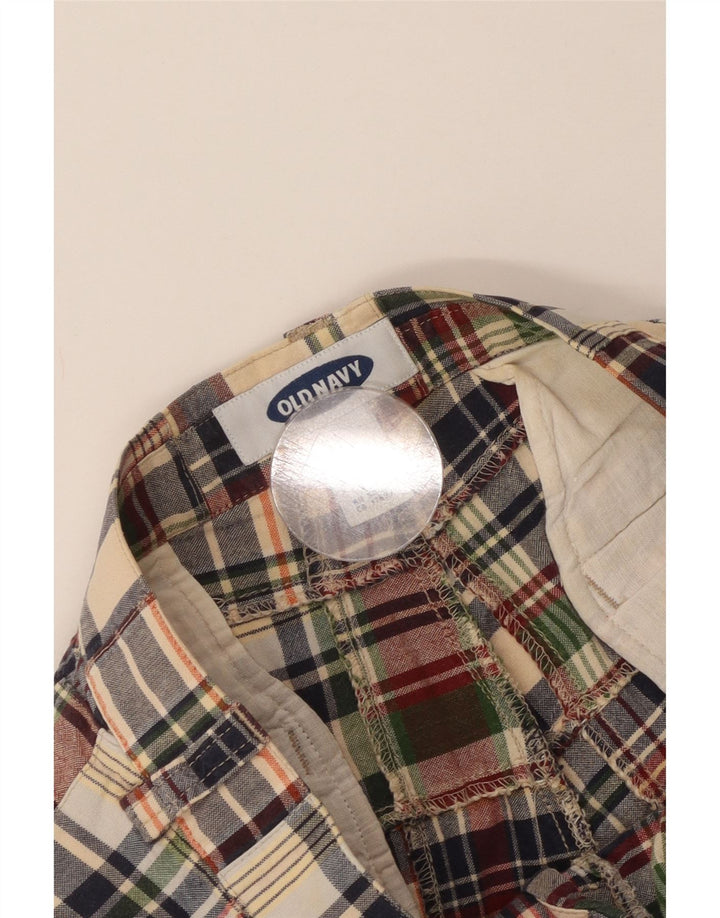 Old Navy Short Chino Homme W30 Coton à Carreaux Multicolore Moyen