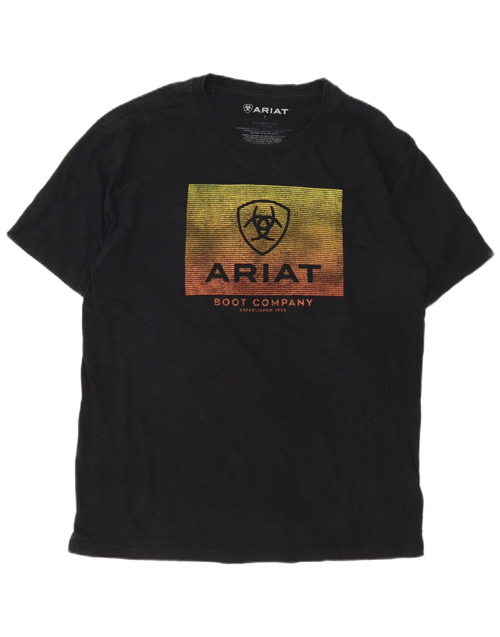 ARIAT T-Shirt Graphique Homme Grand Noir Coton