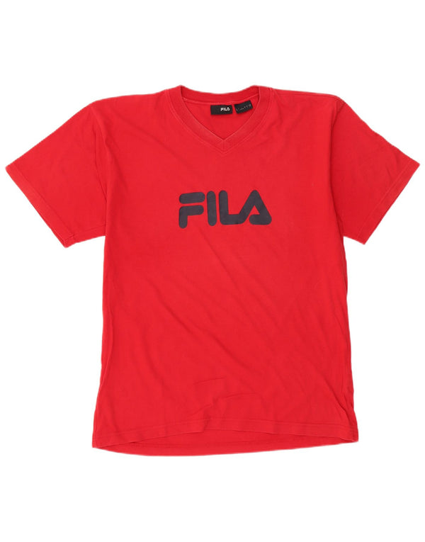 FILA T-Shirt Graphique Homme Grand Rouge Coton