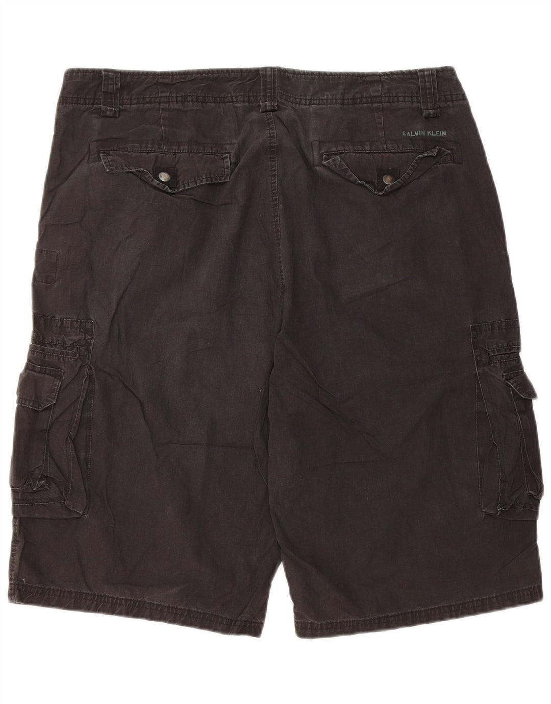 CALVIN KLEIN Short Cargo Homme W36 Large Noir Coton