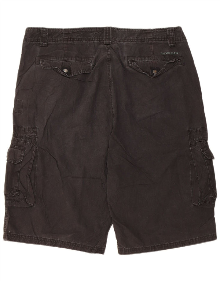 CALVIN KLEIN Short Cargo Homme W36 Large Noir Coton