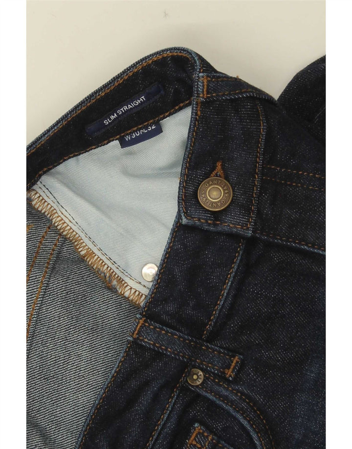 Gant Jean Slim Droit W30 L32 Homme Bleu Marine