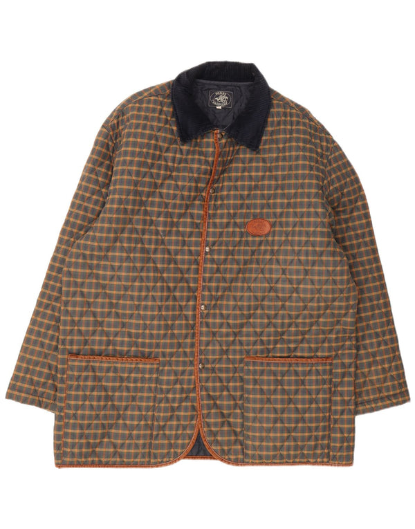 Derby Saddlery Veste matelassée pour homme UK 42 XL Multicolore à carreaux Polyester