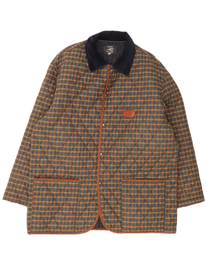 Derby Saddlery Veste matelassée pour homme UK 42 XL Multicolore à carreaux Polyester