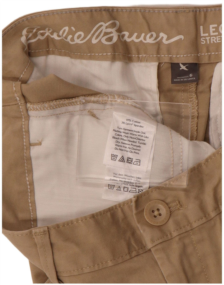 EDDIE BAUER Pantalon décontracté courbé pour femme US 6 Medium W30 L30 Beige