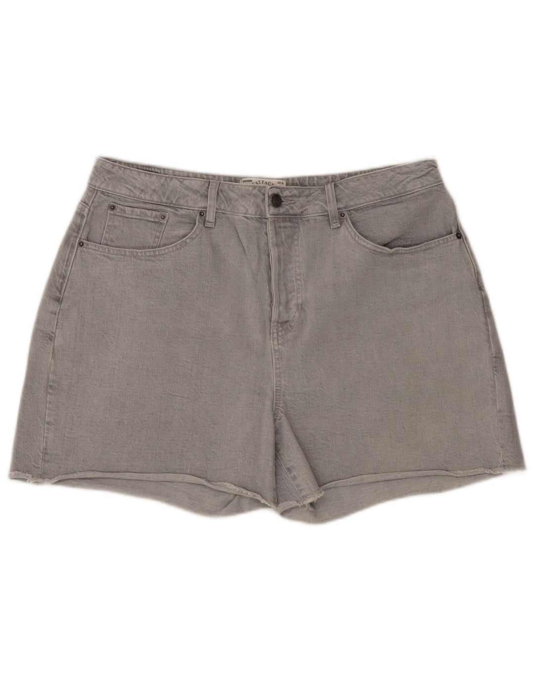 Fat Face Short en jean pour femme UK 16 Large W36 Gris Coton