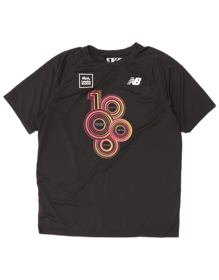 New Balance T-shirt graphique pour hommes Grand noir Polyester