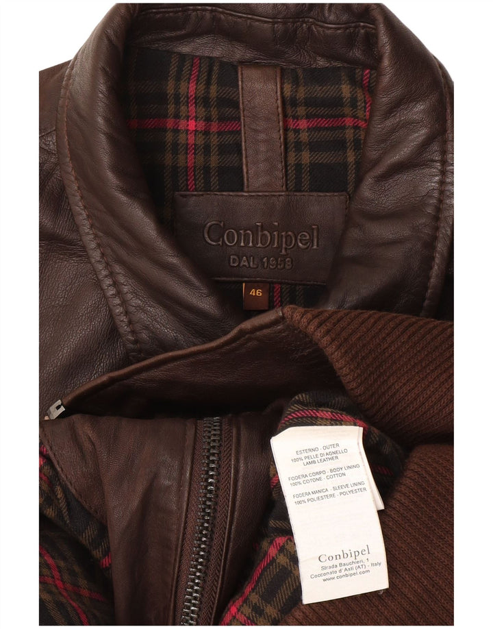 Conbipel Veste en Cuir Homme IT 46 Petit Cuir Marron