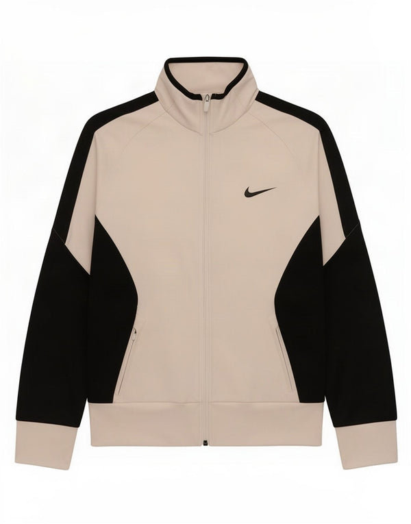 Nike Femme Dri Fit Survêtement Top Veste UK 12 Medium Blanc Colorblock