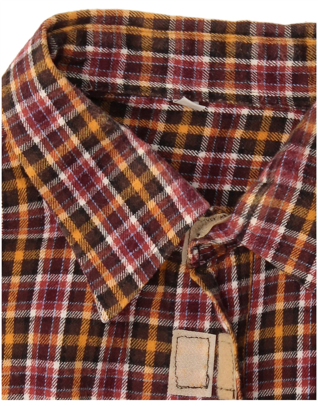 VINTAGE Chemise flanelle homme taille 41/42 grand coton à carreaux multicolore