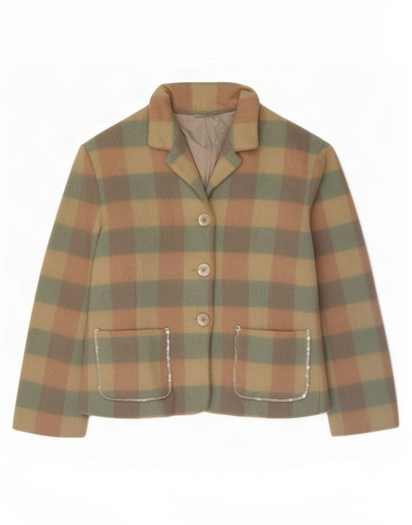 Daniel Hechter Veste blazer à manches 3/4 pour femme UK 14 Large Multicolore
