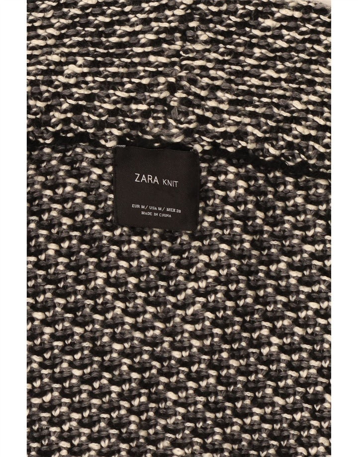 Zara Cardigan surdimensionné pour femme UK 14 Gris moyen moucheté