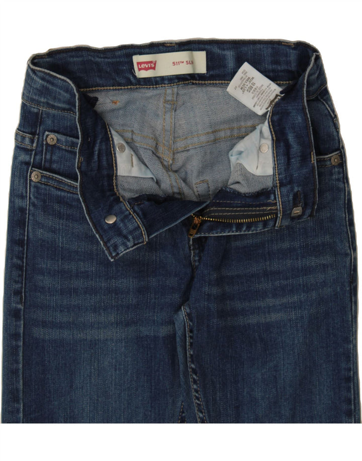 LEVI'S Boys 511 Slim Jeans 9-10 Years W25 L25 Blue Cotton Vintage Levi's and Second-Hand Levi's from Messina Hembry 