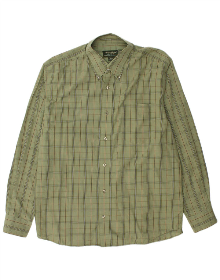 EDDIE BAUER Chemise coupe décontractée pour homme en coton à carreaux verts