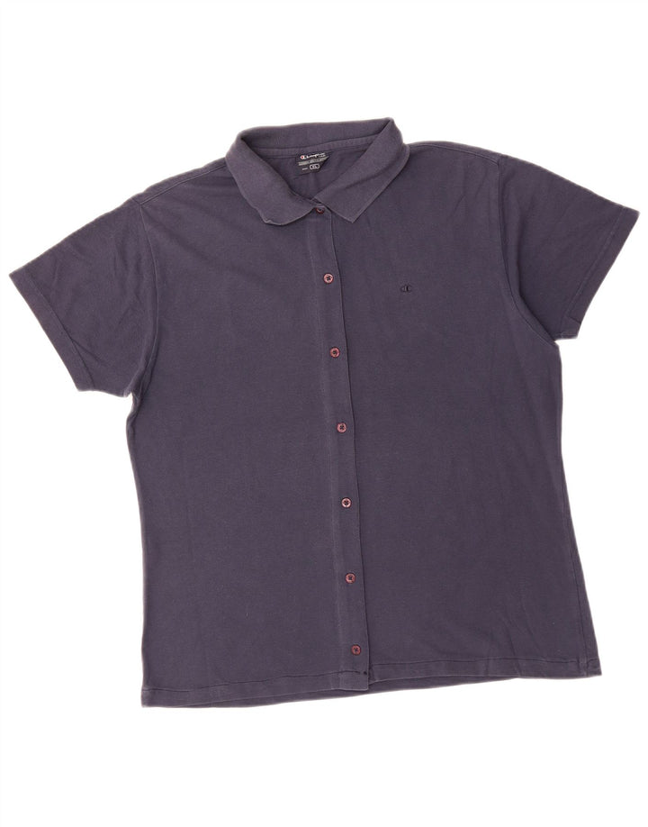 CHAMPION Chemisier à manches courtes pour femme UK 18 XL Bleu marine
