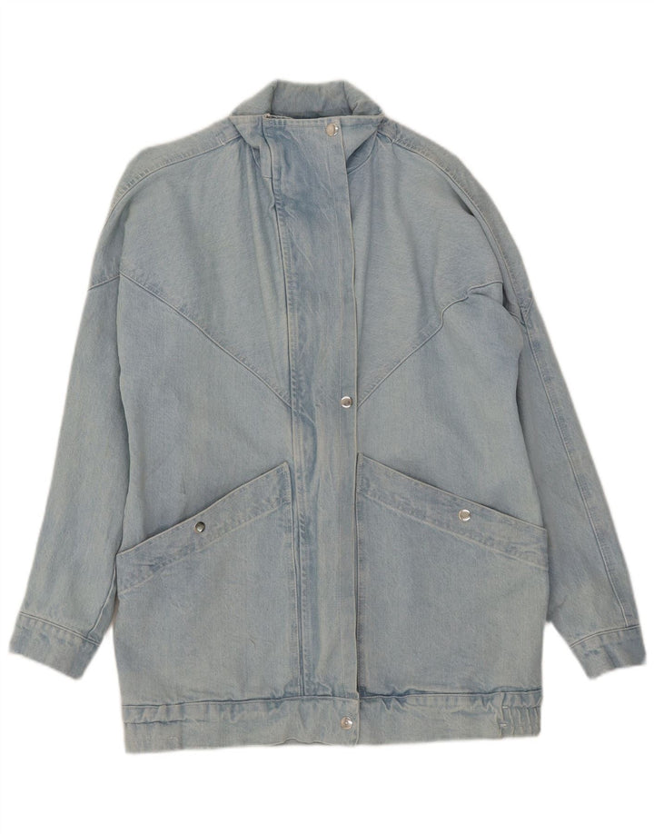 veste en denim femme vintage UK 14 Grand coton bleu