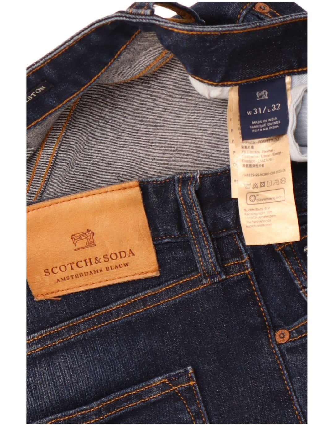 SCOTCH & SODA Jean Slim Ralston W31 L32 Homme Bleu Marine Coton