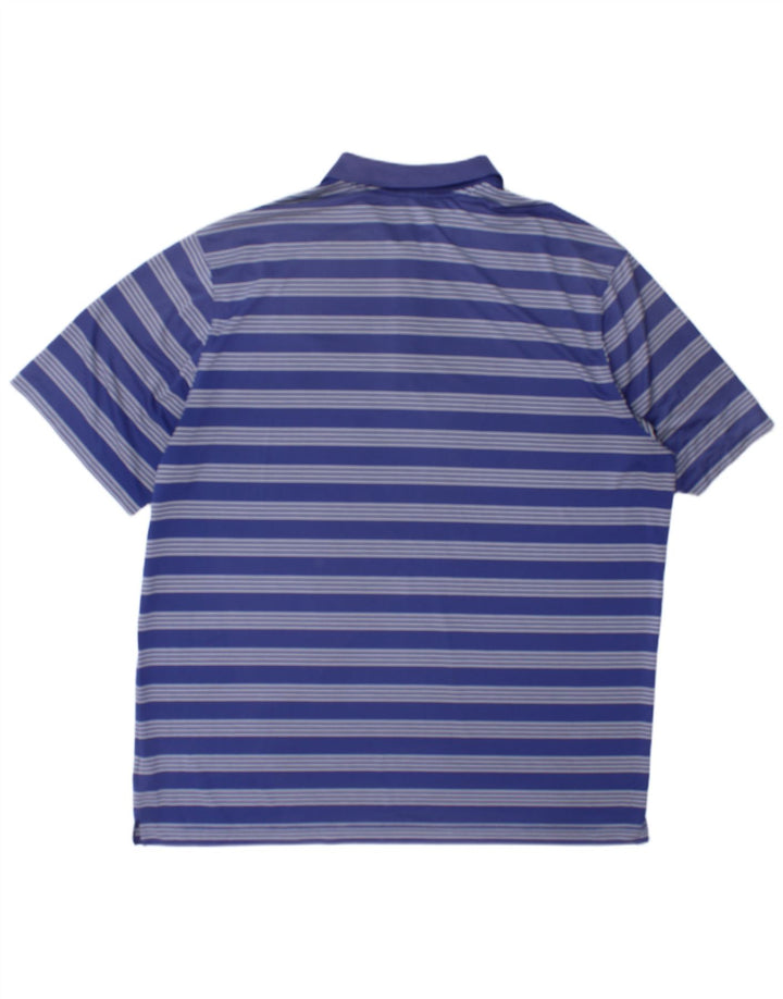 Nike Polo pour hommes 2XL Bleu marine rayé en polyester