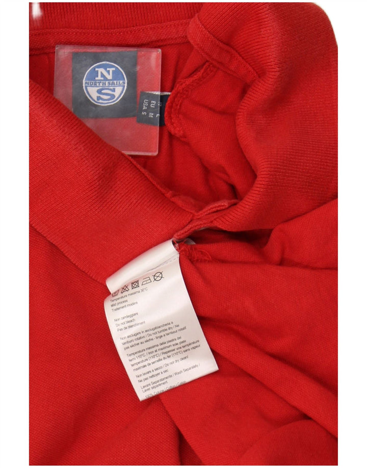 NORTH SAILS Mens Polo Shirt Medium Red Cotton