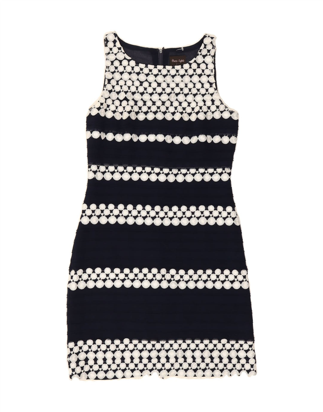 PHASE EIGHT Womens Sheath Dress UK 10 Small  Navy Blue Polka Dot Vintage Phase Eight and Second-Hand Phase Eight from Messina Hembry 